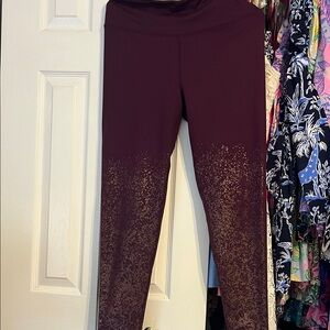 Lilly Pulitzer Luxletic Purple and Gold Leggings